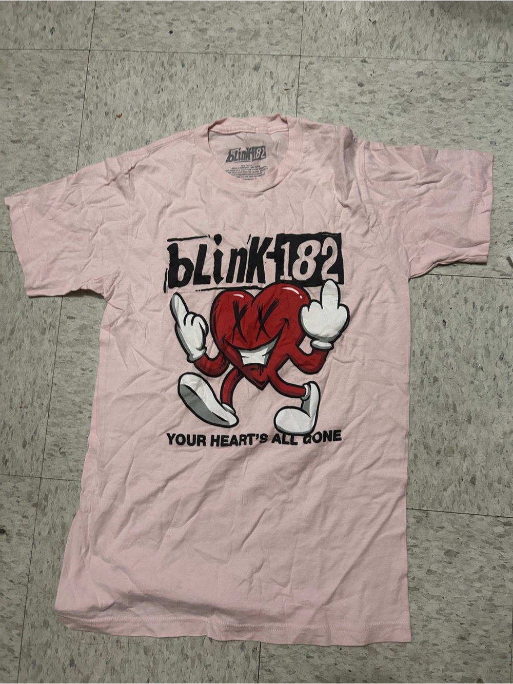 Blink-182 Pink Graphic Band Tee - Your Heart's All Gone
